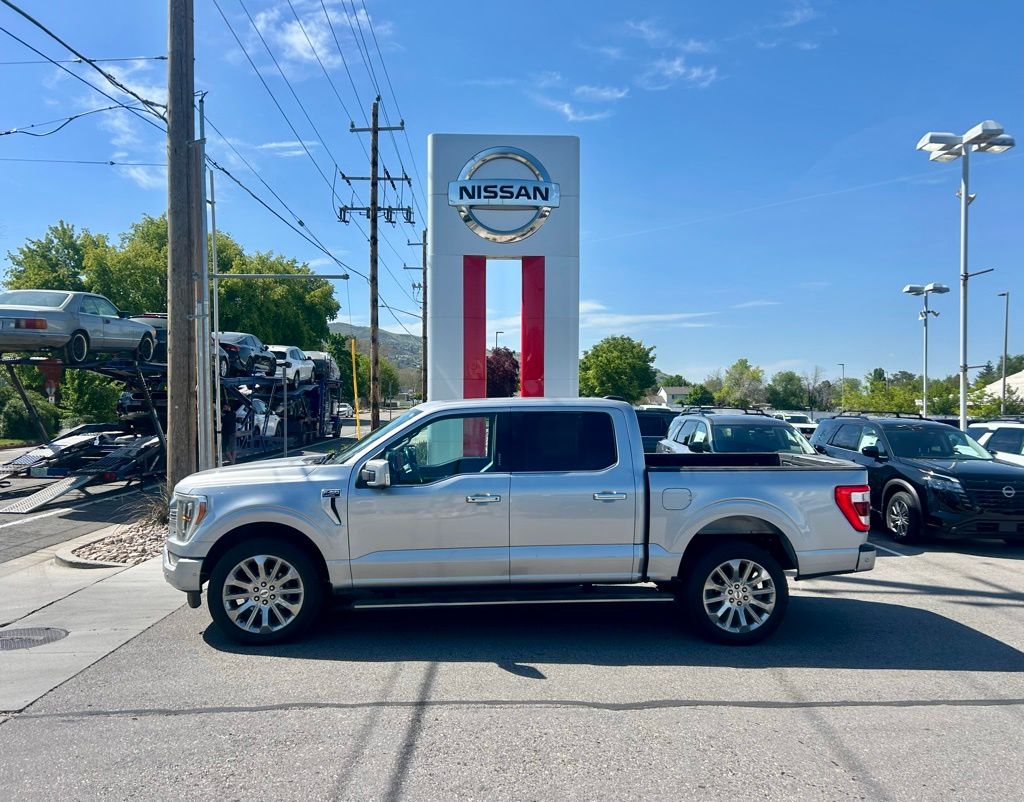 Silver 2021 Ford F-150 Pickup Truck Four-Wheel Drive Automatic