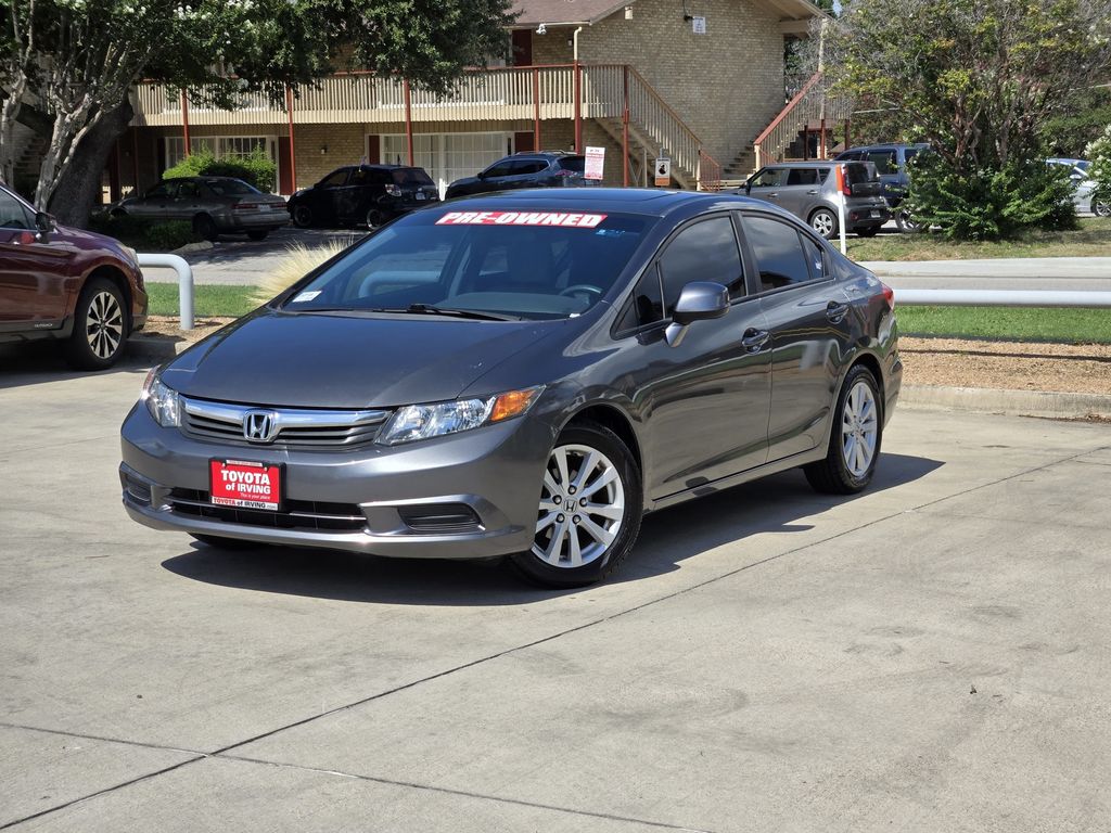 Polished Metal Metallic 2012 Honda Civic Sedan Front-Wheel Drive 5-Speed Automatic