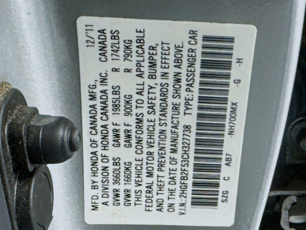 Used Car 2012 Honda Civic  Lx For Sale Under $12,000 In Austin, Texas