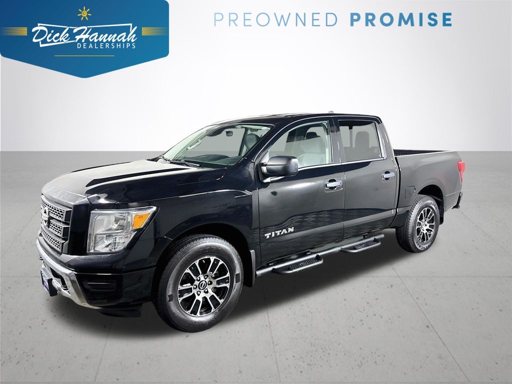 Super Black 2023 Nissan Titan Pickup Truck Four-Wheel Drive 9-Speed Automatic