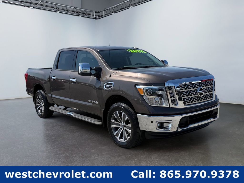 Java Metallic 2017 Nissan Titan SL Crew Cab 4WD Pickup Truck Four-Wheel Drive 7-Speed Automatic