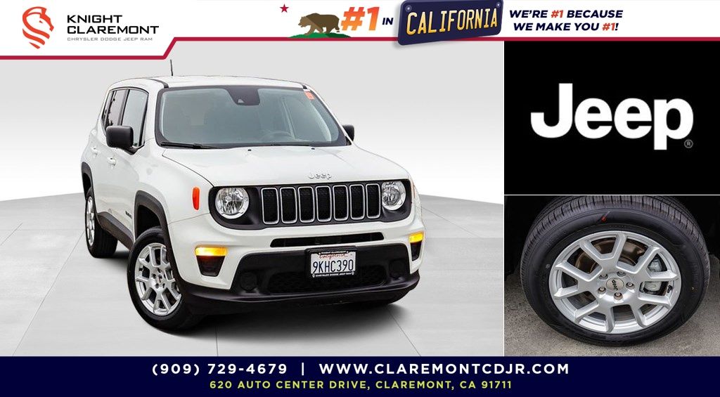 Alpine White Clearcoat 2023 Jeep Renegade SUV / Crossover Four-Wheel Drive 9-Speed Automatic