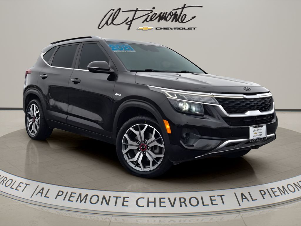 Cherry Black 2021 Kia Seltos S Turbo AWD SUV / Crossover All-Wheel Drive 7-Speed Automatic