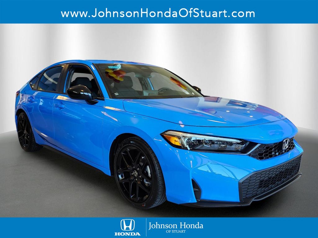 Boost Blue Pearl 2026 Honda Civic Hatchback Hatchback Front-Wheel Drive Continuously Variable Transmission