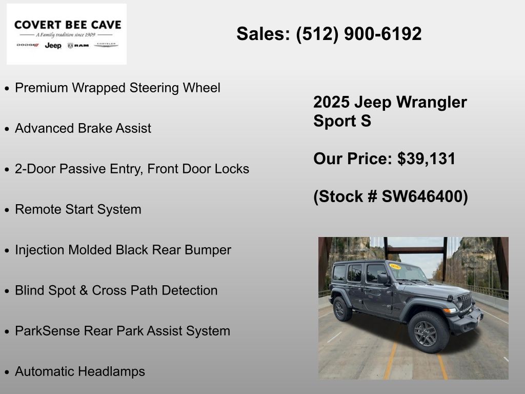 New Car 2025 Jeep Wrangler  For Sale Under $40,000 In Austin, Texas