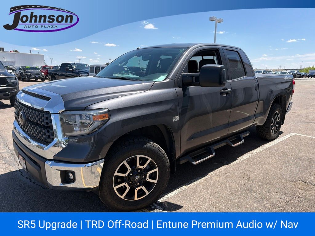 Magnetic Gray Metallic 2018 Toyota Tundra SR5 Double Cab 5.7L 4WD Pickup Truck Four-Wheel Drive 6-Speed Automatic Overdrive