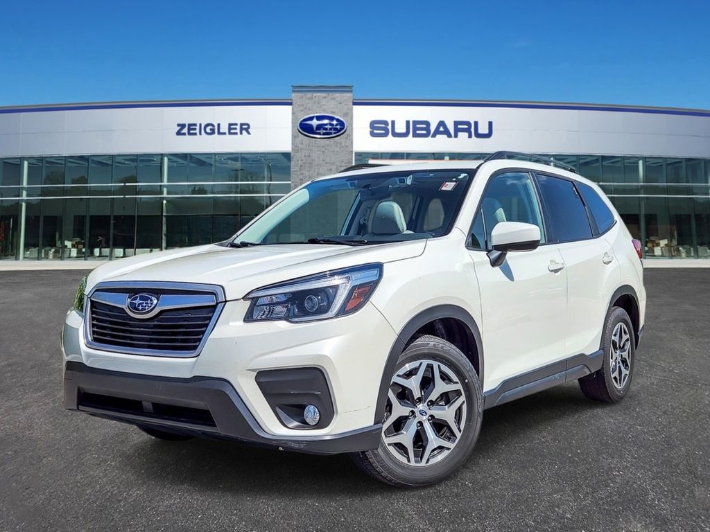 Crystal White Pearl 2021 Subaru Forester SUV / Crossover All-Wheel Drive Continuously Variable Transmission