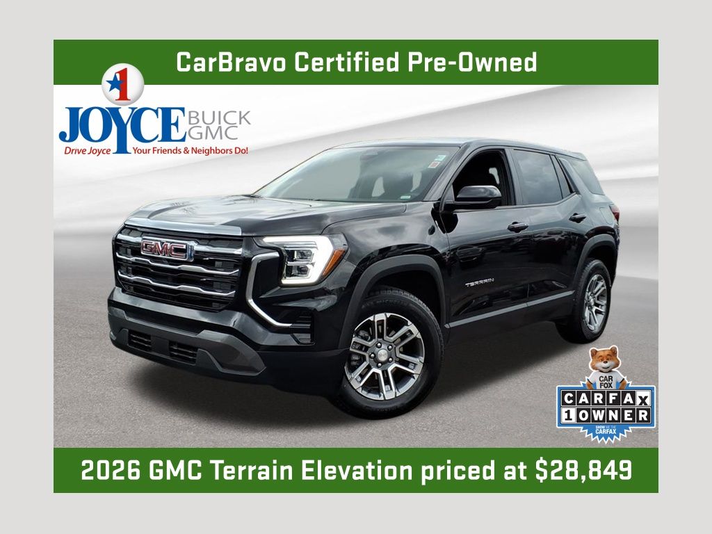 Black (Ebony Twilight Metallic) 2026 GMC Terrain SUV / Crossover Four-Wheel Drive 8-Speed Automatic Overdrive