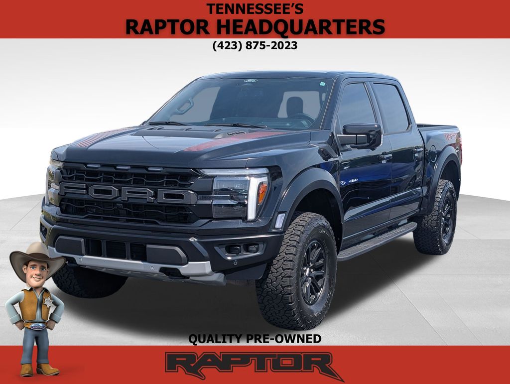 Black Metallic 2025 Ford F-150 Raptor SuperCrew 4WD Pickup Truck Four-Wheel Drive Automatic