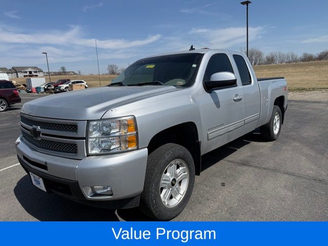 Silver Ice Metallic 2012 Chevrolet Silverado 1500 LTZ Extended Cab 4WD Pickup Truck Four-Wheel Drive 6-Speed Automatic Overdrive