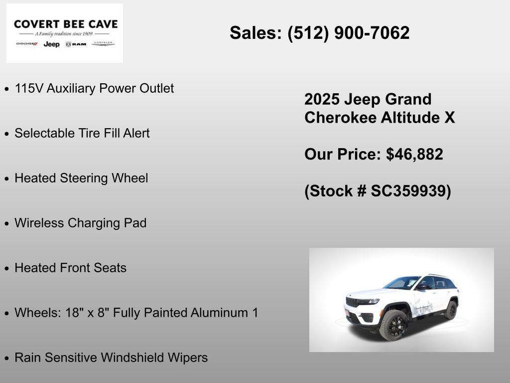 New Car 2025 Jeep Grand Cherokee  For Sale Under $50,000 In Austin, Texas