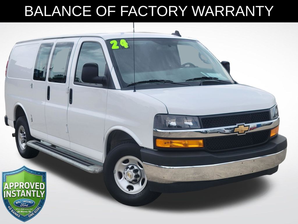 Summit White 2024 Chevrolet Express Cargo Van Rear-Wheel Drive 8-Speed Automatic Overdrive
