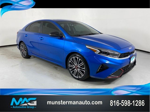 Sporty Blue 2023 Kia Forte GT FWD Sedan Front-Wheel Drive 7-Speed Automatic