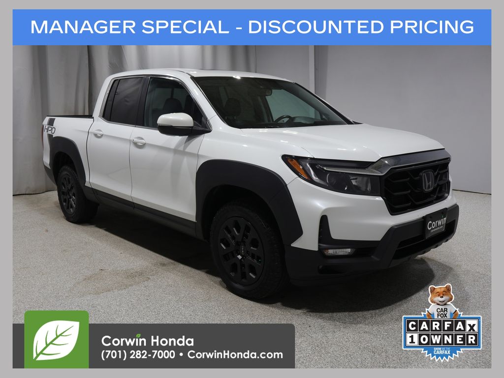 Platinum White Pearl 2022 Honda Ridgeline Pickup Truck All-Wheel Drive 9-Speed Automatic