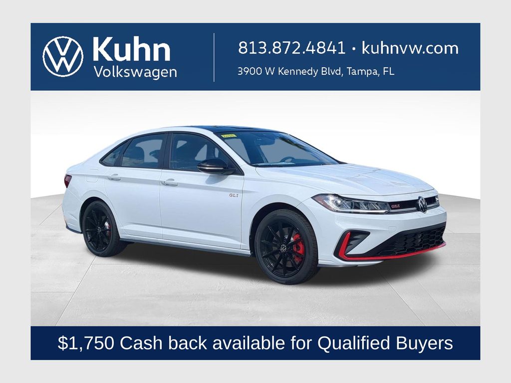 Pure White w/Deep Blk Rf 2026 Volkswagen Jetta GLI Sedan Front-Wheel Drive 7-Speed Dual Clutch