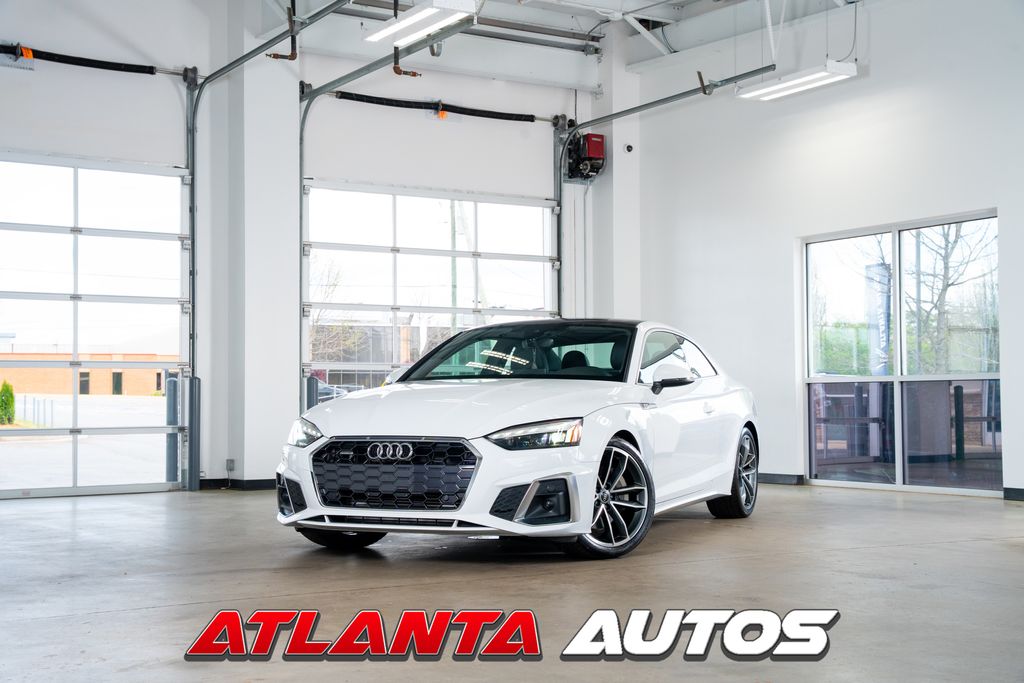 Glacier White 2024 Audi A5 quattro Premium S Line 45 TFSI Coupe AWD Coupe All-Wheel Drive 7-Speed Automatic