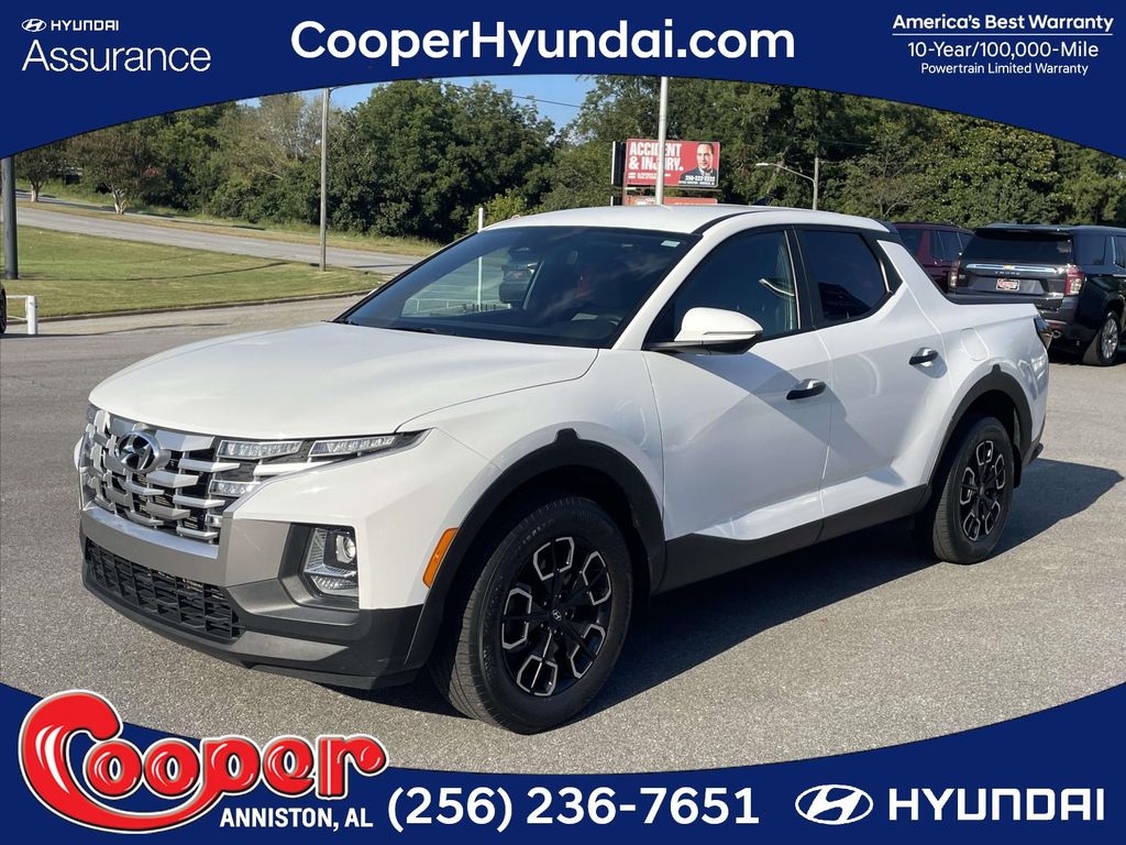 Atlas White 2023 Hyundai Santa Cruz Pickup Truck All-Wheel Drive 8-Speed Automatic