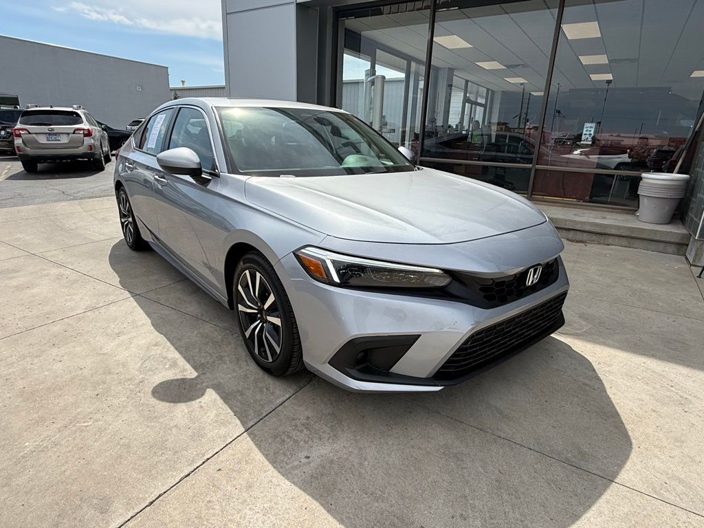 Lunar Silver Metallic 2024 Honda Civic Hatchback EX-L FWD Hatchback Front-Wheel Drive Continuously Variable Transmission