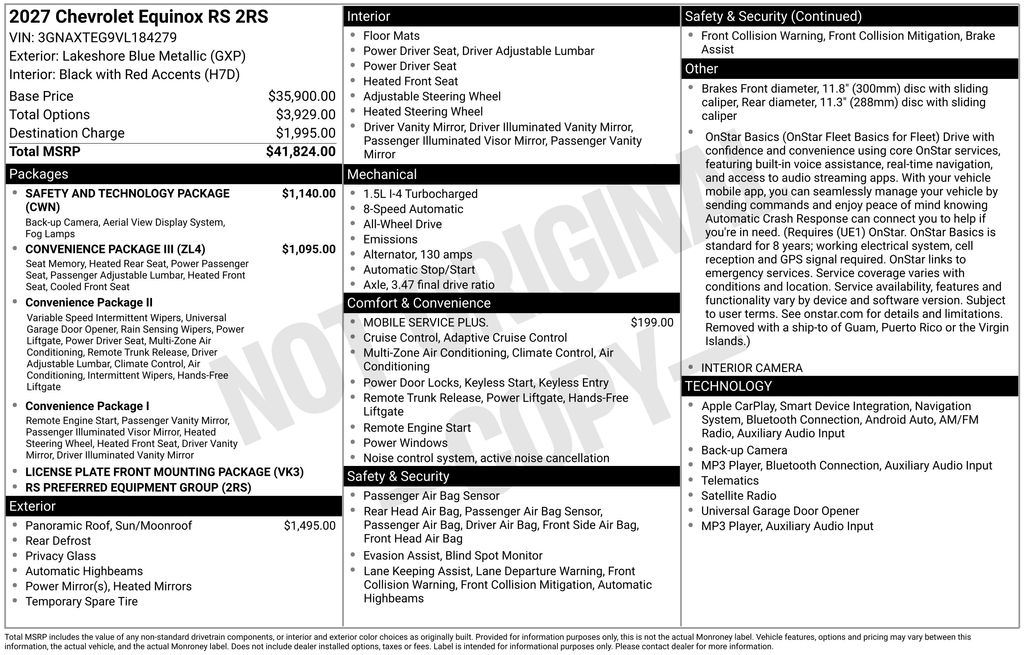 New 2027 Chevrolet Equinox SUV