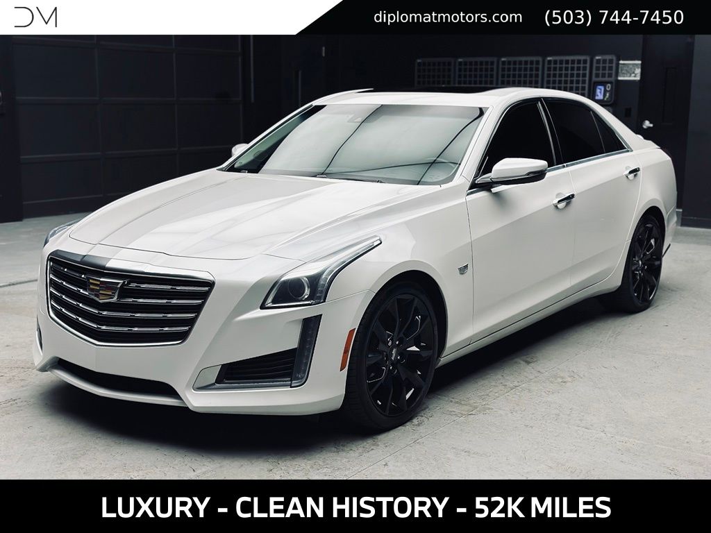 Crystal White Tricoat 2018 Cadillac CTS Sedan Rear-Wheel Drive 8-Speed Automatic