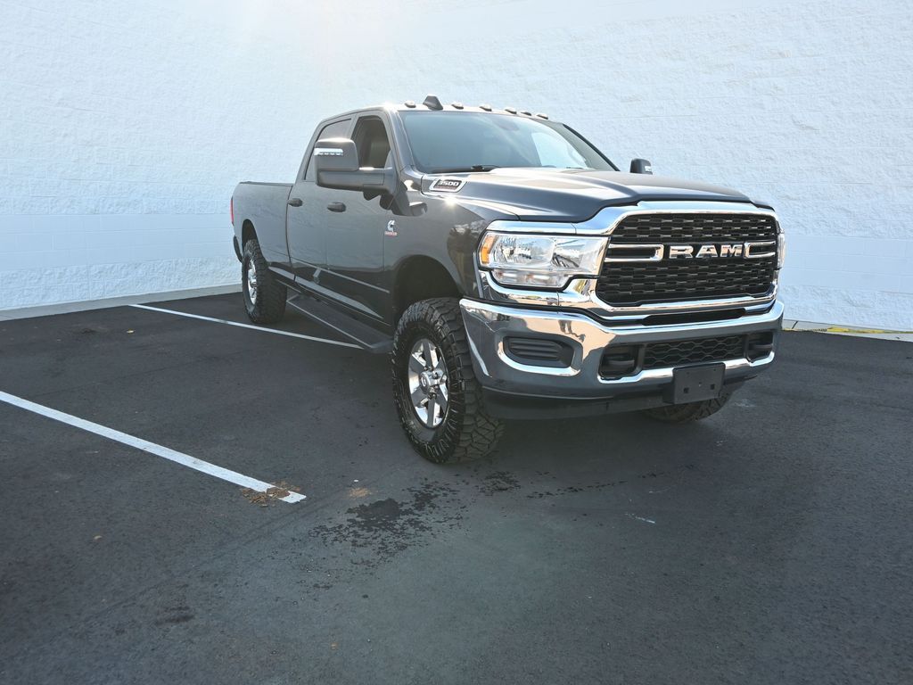 Gray (Granite Crystal Metallic Clearcoat) 2024 RAM 3500 Tradesman Crew Cab LB 4WD Pickup Truck Four-Wheel Drive 6-Speed Automatic