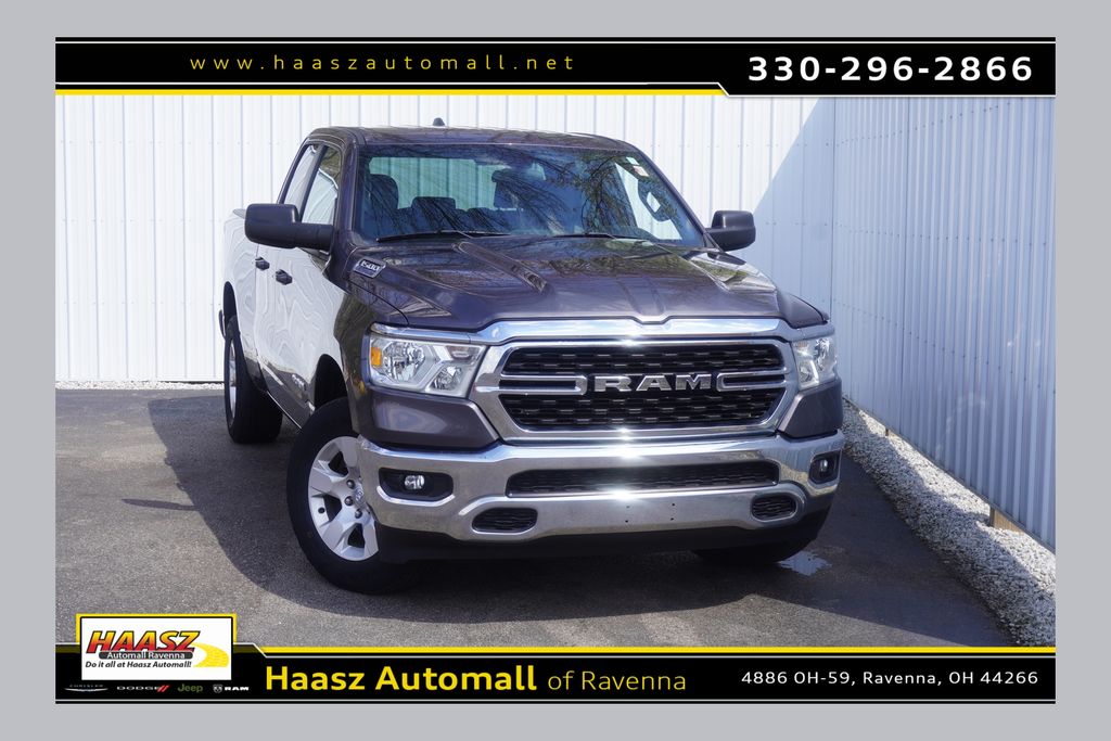 Gray (Granite Crystal Metallic Clearcoat) 2022 RAM 1500 Pickup Truck Four-Wheel Drive 8-Speed Automatic