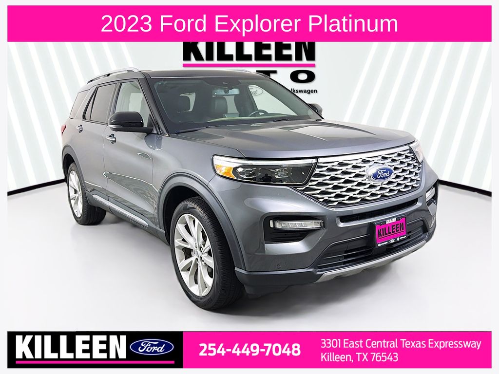 Gray Metallic 2023 Ford Explorer SUV / Crossover All-Wheel Drive Automatic