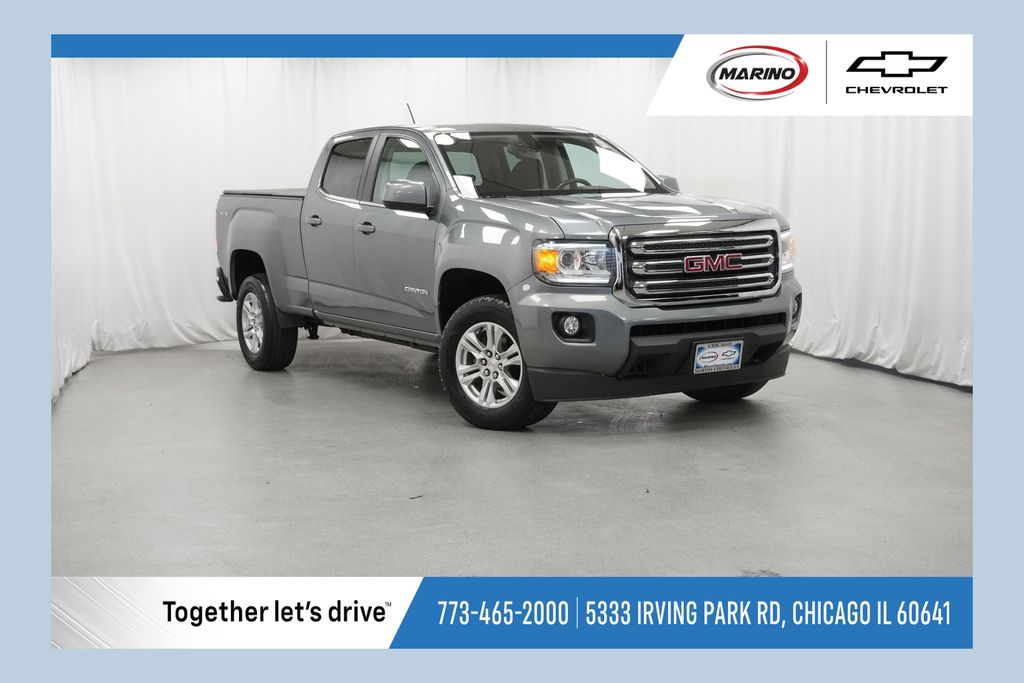 Gray (Steel Metallic) 2020 GMC Canyon Pickup Truck Four-Wheel Drive 8-Speed Automatic