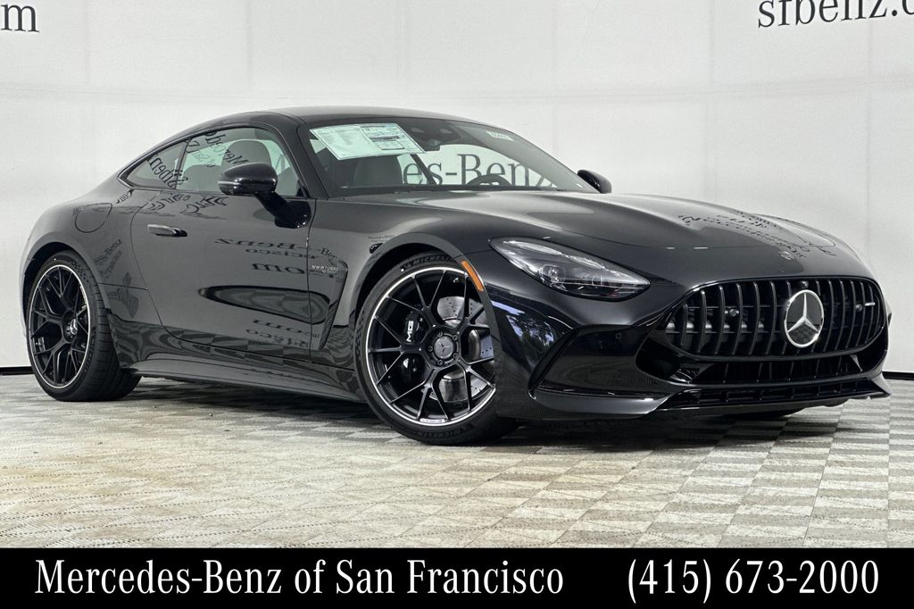 Obsidian Black Metallic 2026 Mercedes-Benz AMG GT Coupe All-Wheel Drive 9-Speed Automatic