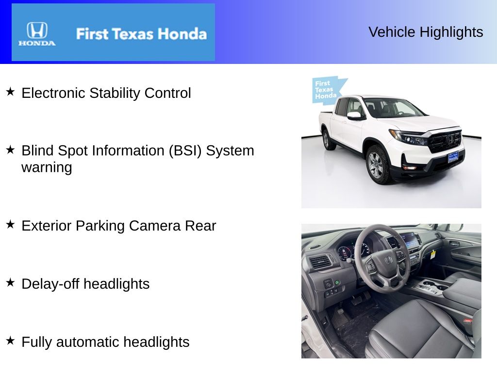 Used Car 2025 Honda Ridgeline  Rtl For Sale Under $40,000 In Austin, Texas
