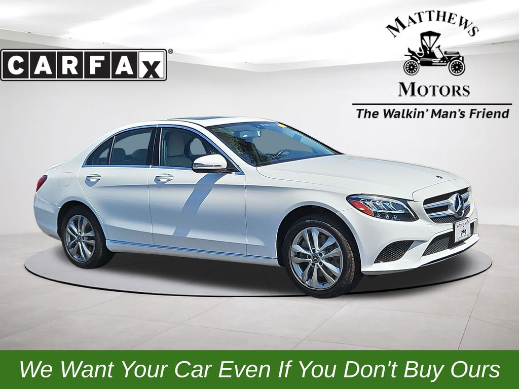 Polar White 2019 Mercedes-Benz C-Class C 300 4MATIC Sedan All-Wheel Drive 9-Speed Automatic
