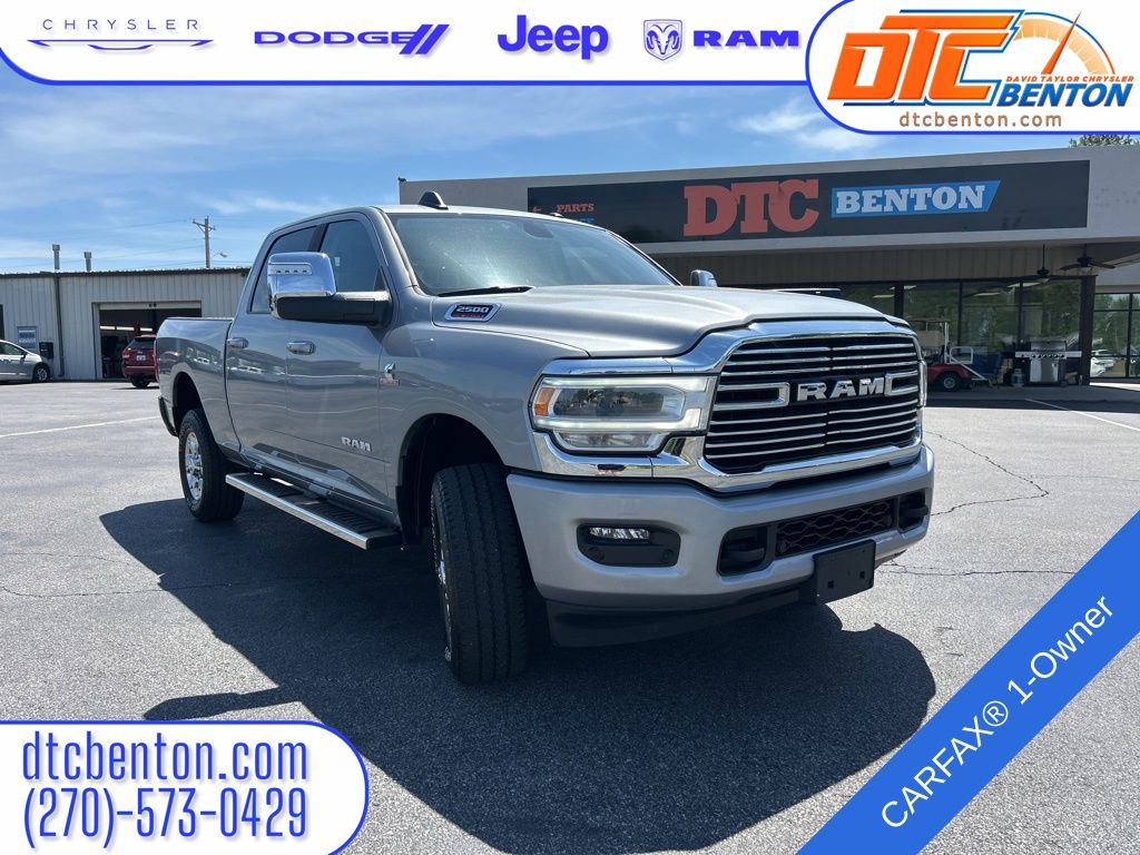 Billet Silver Metallic Clearcoat 2024 RAM 2500 Laramie Crew Cab 4WD Pickup Truck Four-Wheel Drive 6-Speed Automatic