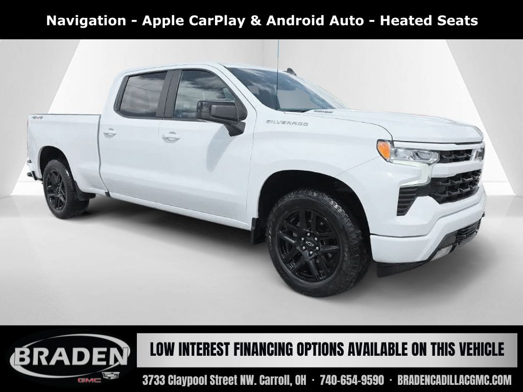 Summit White 2023 Chevrolet Silverado 1500 Pickup Truck Four-Wheel Drive Automatic