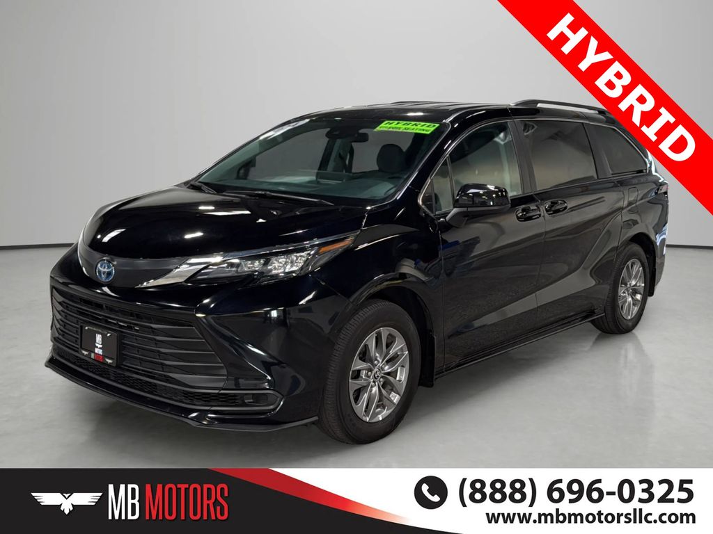 Black 2024 Toyota Sienna Minivan All-Wheel Drive Continuously Variable Transmission