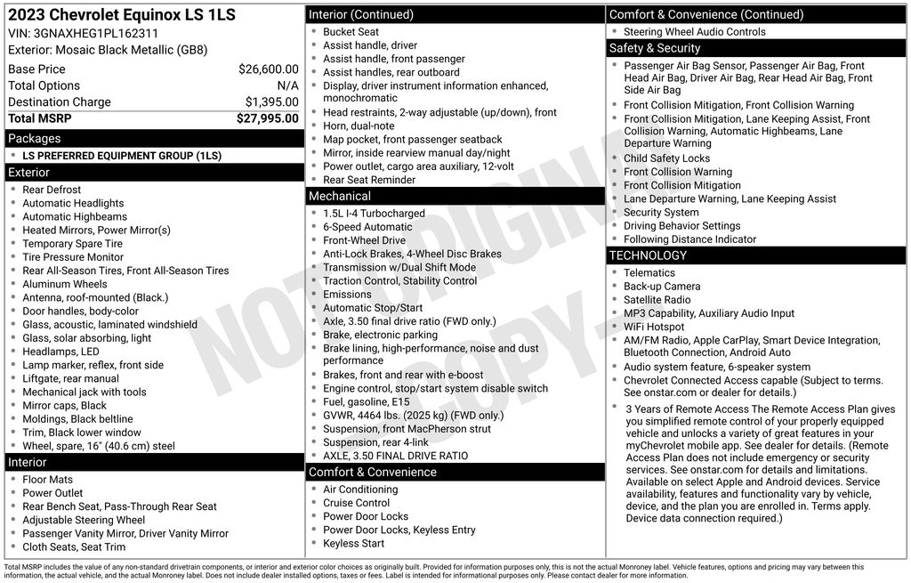 Used 2023 Chevrolet Equinox LS 4D Sport Utility
