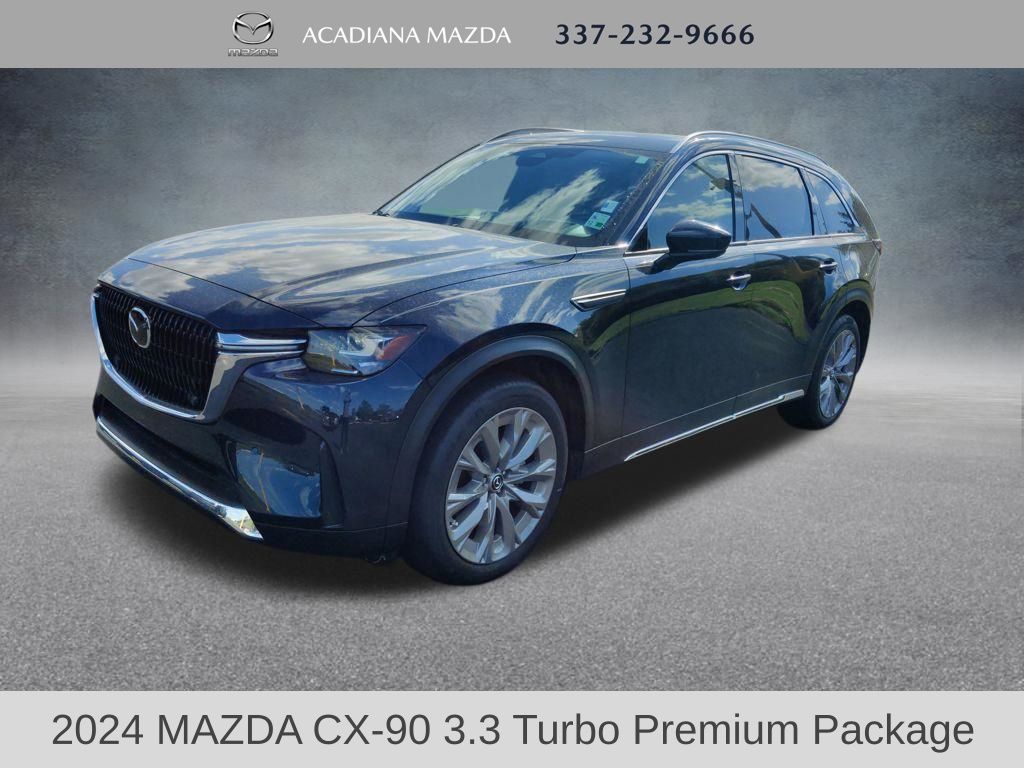Deep Crystal Blue Mica 2024 Mazda CX-90 3.3 Turbo Premium AWD SUV / Crossover All-Wheel Drive 8-Speed Automatic