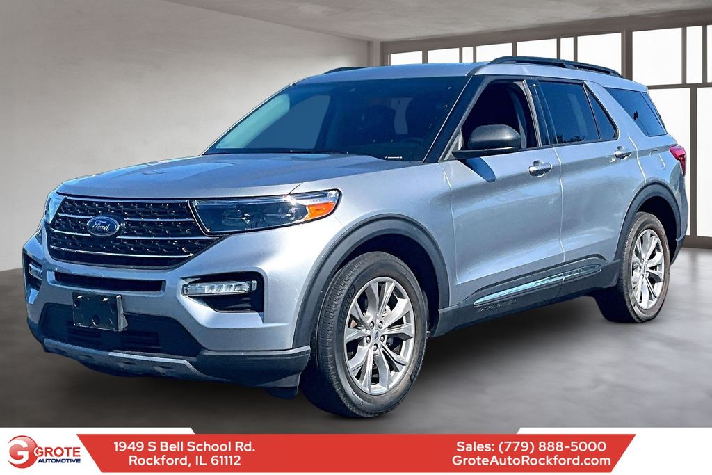 Silver 2021 Ford Explorer XLT AWD SUV / Crossover All-Wheel Drive Automatic