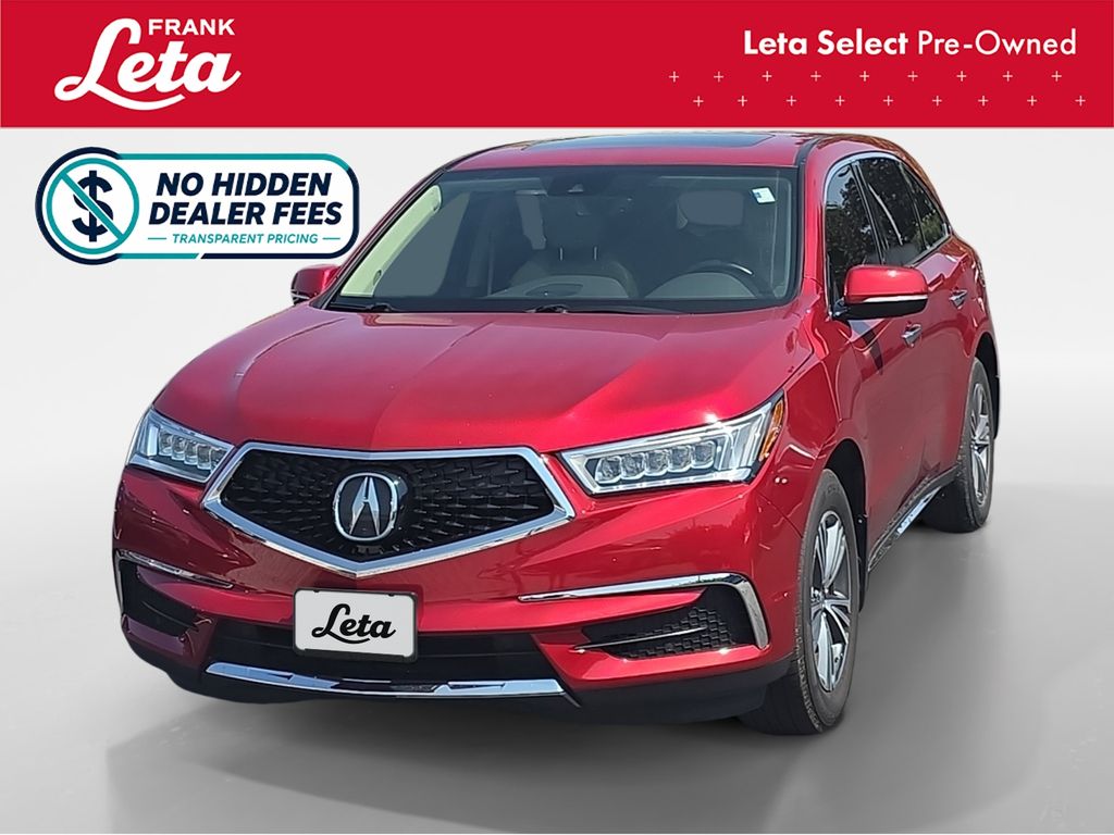 Performance Red Pearl 2019 Acura MDX SUV / Crossover All-Wheel Drive 9-Speed Automatic