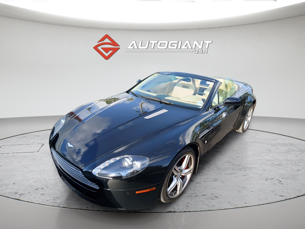 Black 2009 Aston Martin V8 Vantage Roadster RWD Convertible Rear-Wheel Drive 6-Speed Manual