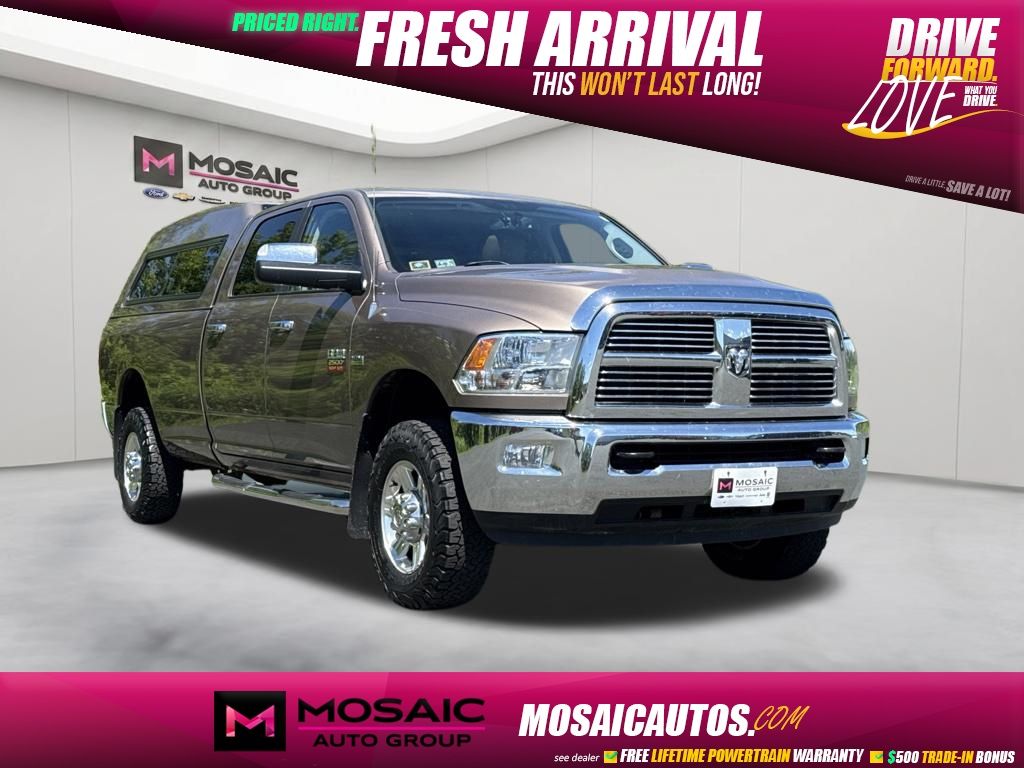 Brown (Austin Tan Pearlcoat/Light Graystone Pearlcoat) 2010 Dodge RAM 2500 Laramie Crew Cab 4WD Pickup Truck Four-Wheel Drive 5-Speed Automatic
