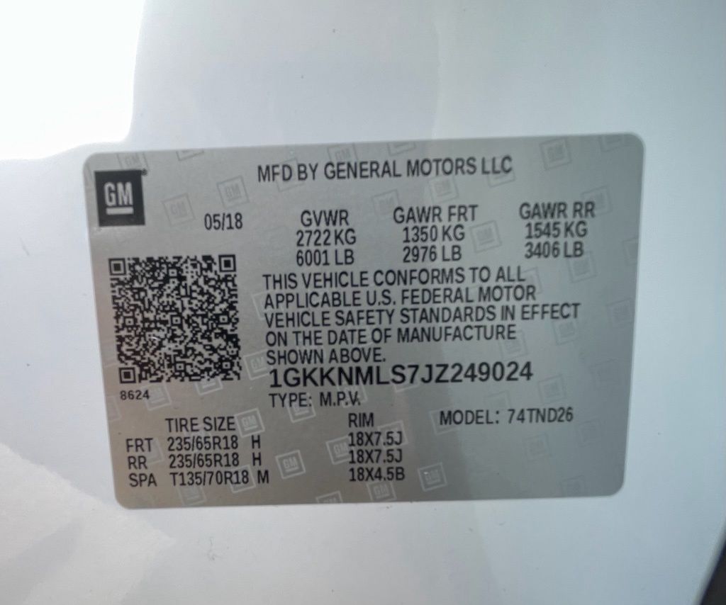 2018 GMC Acadia SLT-1 White at Autostrade