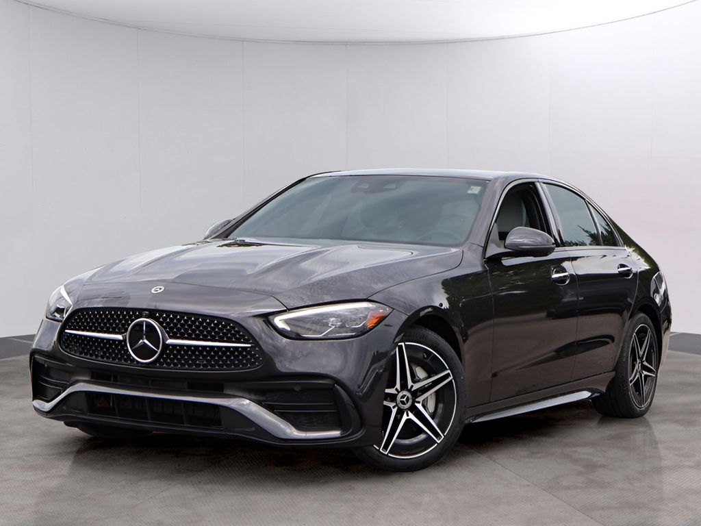 Graphite Gray 2024 Mercedes-Benz C-Class Sedan All-Wheel Drive 9-Speed Automatic