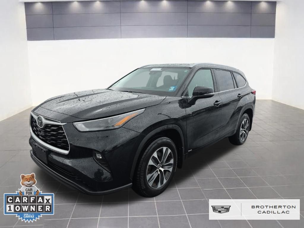 Midnight Black Metallic 2025 Toyota Highlander Hybrid SUV / Crossover All-Wheel Drive Continuously Variable Transmission