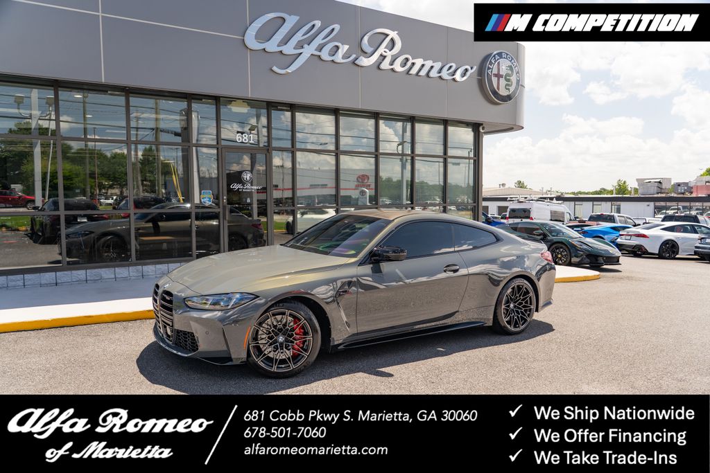 Gray (Dravit Grey Metallic) 2025 BMW M4 Coupe All-Wheel Drive 8-Speed Automatic