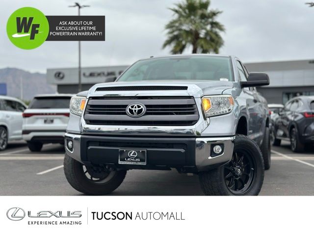 Silver Sky Metallic 2014 Toyota Tundra SR5 Double Cab 4.6L Pickup Truck 4X2 6-Speed Automatic Overdrive