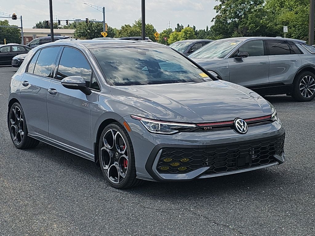 Moonstone Gray 2025 Volkswagen Golf GTI Hatchback Front-Wheel Drive 7-Speed Dual Clutch