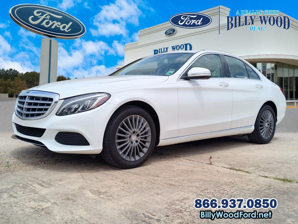 White 2015 Mercedes-Benz C-Class Sedan All-Wheel Drive 7-Speed Automatic