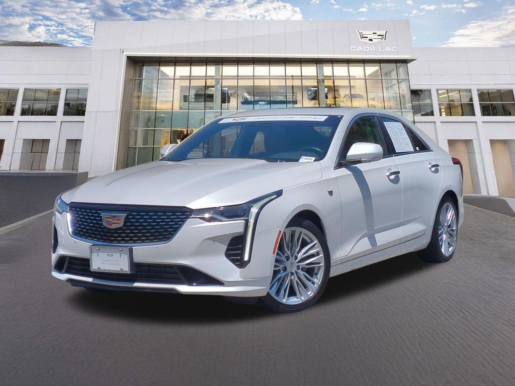 Crystal White Tricoat 2023 Cadillac CT4 Sedan Rear-Wheel Drive 8-Speed Automatic