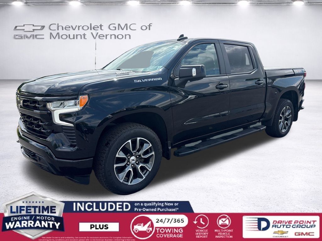 Black 2022 Chevrolet Silverado 1500 RST Crew Cab 4WD Pickup Truck Four-Wheel Drive Automatic