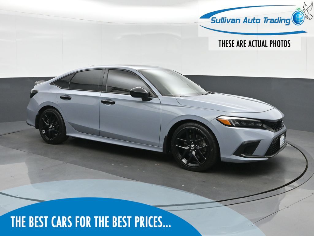Morning Mist Metallic 2023 Honda Civic Sedan Front-Wheel Drive 6-Speed Manual